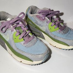 Nike Shoes Youth 1.5 Air Max 90 SE Sun Club Treeline Sneakers DQ4017 Multicolor